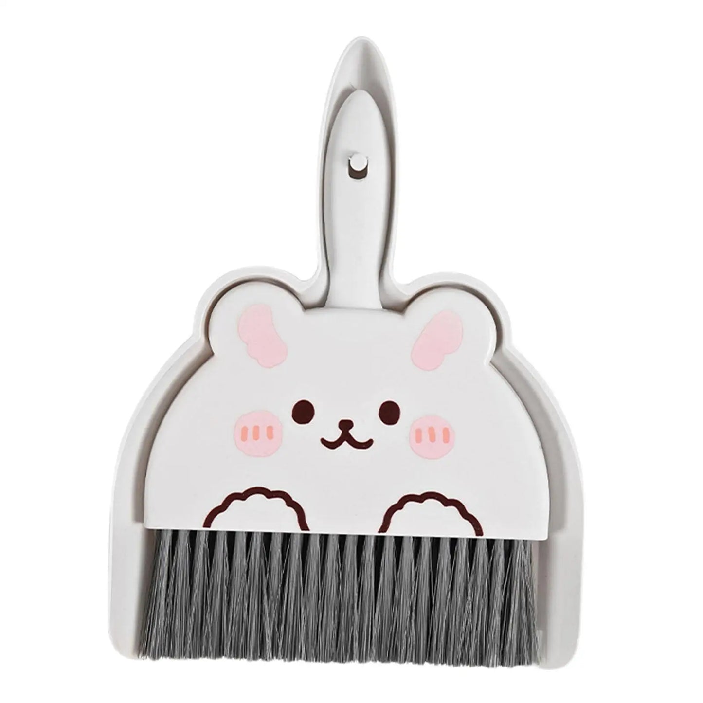 Broom Dustpan Brush Durable Nesting Snap on Design Dust Pan and Hand Broom for Living Room Office Car Small Space Travel