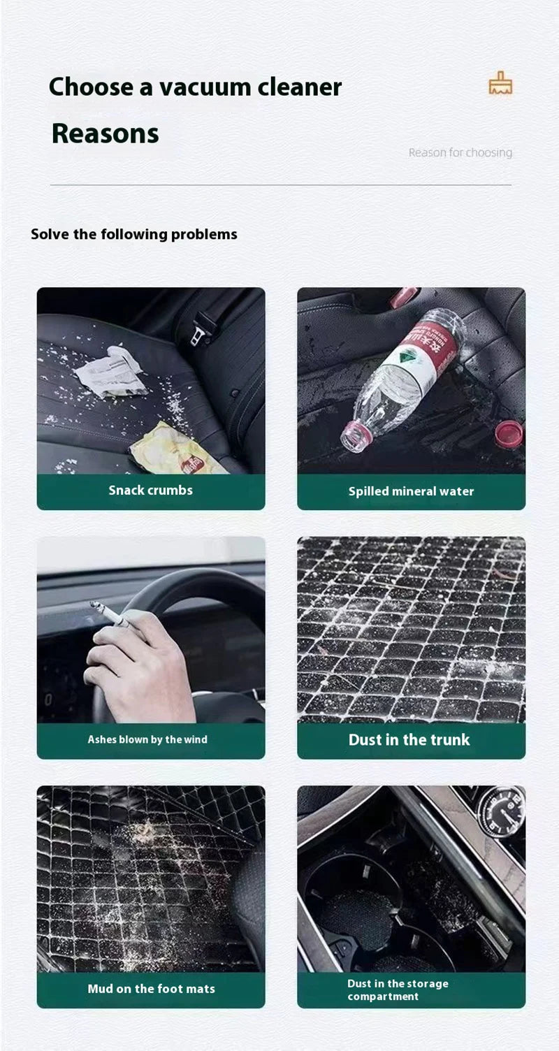 2025 Car Vacuum Cleaner Portable Small VacuumCleaner For Multi Purpose Vehicles Small Household Pump Handheld Car Vacuum Cleaner