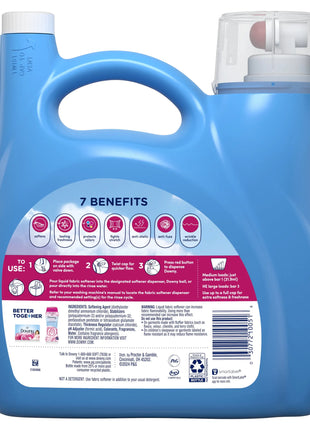 Adoucissant Textile Ultra Concentré 4 L – Jusqu’à 190 Lavages – Linge Doux, Frais et Sans Électricité Statique – Parfum Fraîcheur d’Avril