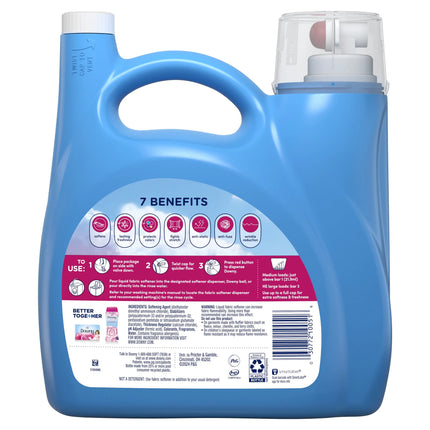Adoucissant Textile Ultra Concentré 4 L – Jusqu’à 190 Lavages – Linge Doux, Frais et Sans Électricité Statique – Parfum Fraîcheur d’Avril