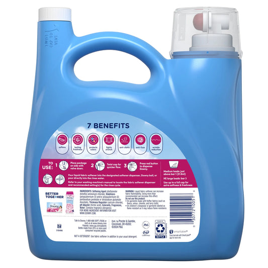 Adoucissant Textile Ultra Concentré 4 L – Jusqu’à 190 Lavages – Linge Doux, Frais et Sans Électricité Statique – Parfum Fraîcheur d’Avril