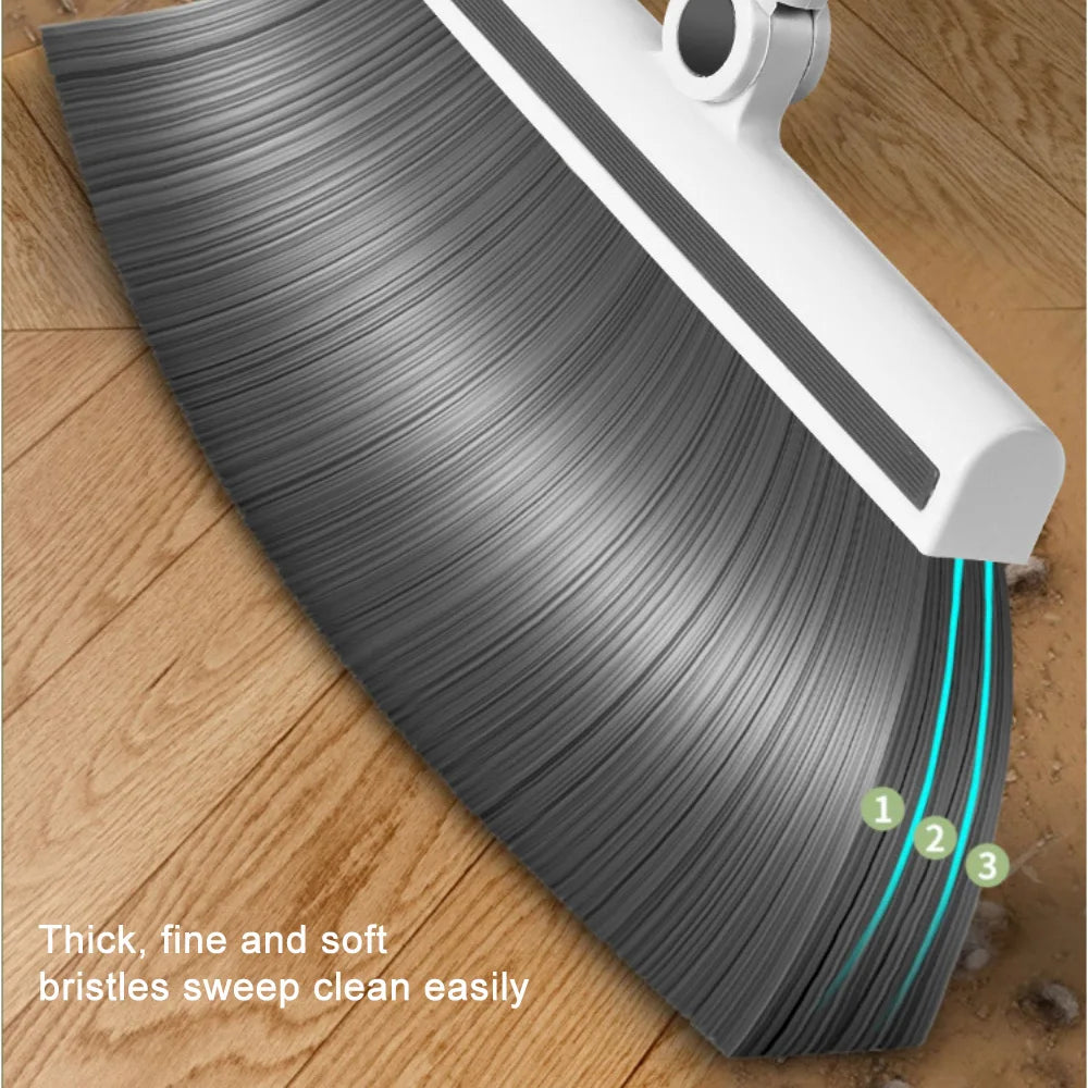 Broom Dustpan Floor Brush Set Indoor Non-stick Hair Long Handle Thickened Broom With Stand Up Dustpan Combo Set Home Clean Tools