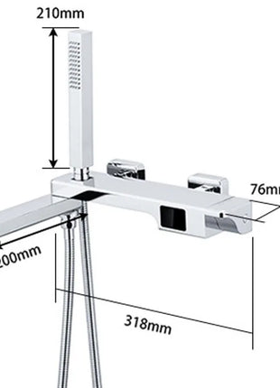 Brass Bathtub Faucet Bathroom Faucet Bath Faucet Shower Mixer Crane Digital Display Faucet for bathroom Waterfall Spout