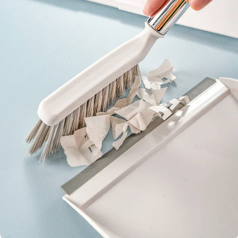 Mini Dustpan and Brush Set Hand Brush Dust Pan Table Cleaning Brush Sweep Broom for Home Computer Keyboard Desktop Table Clean