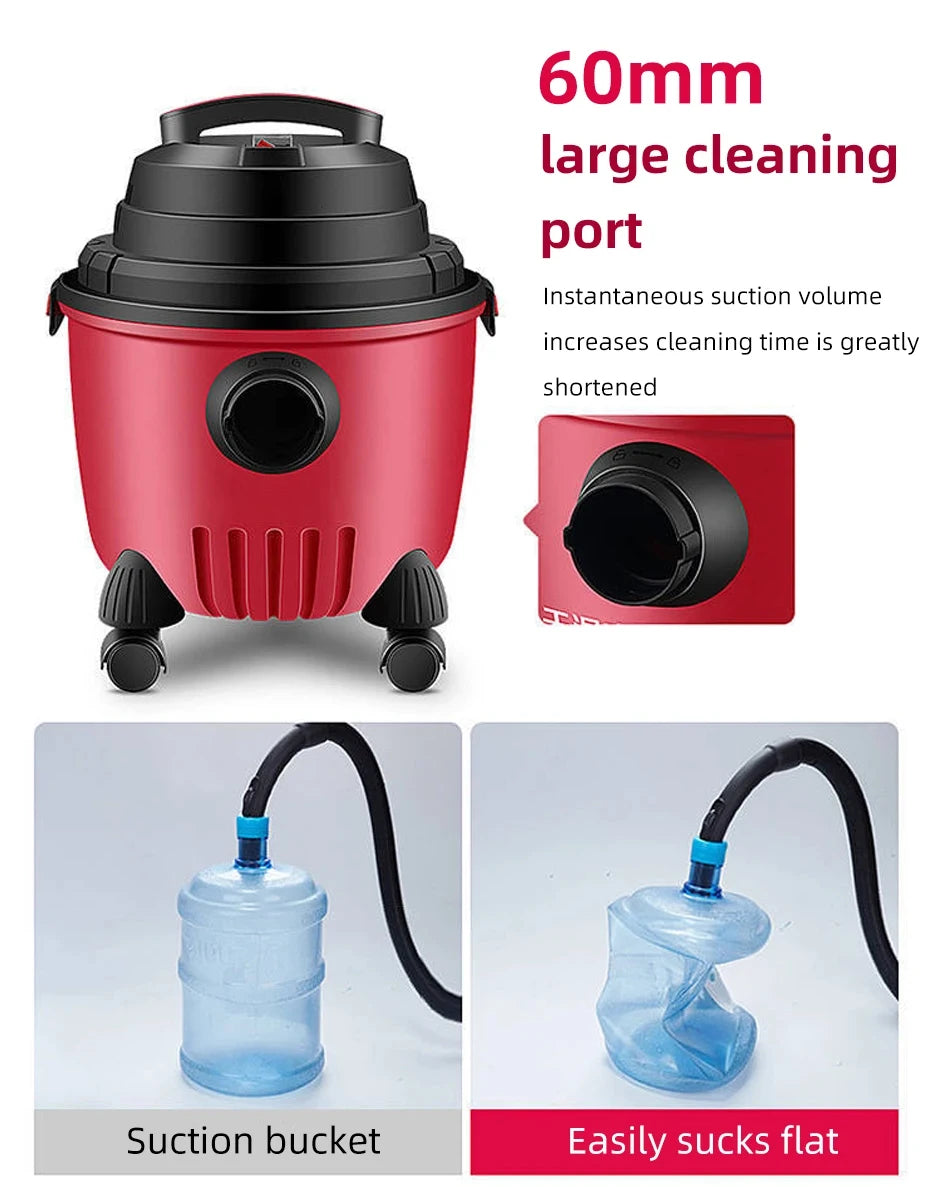 Multifunctional Vacuum Cleaner Handheld Bucket Vacuum Cleaner Dust Collector Strong Suction Wet And Dry Blowing Three-Purpose Va