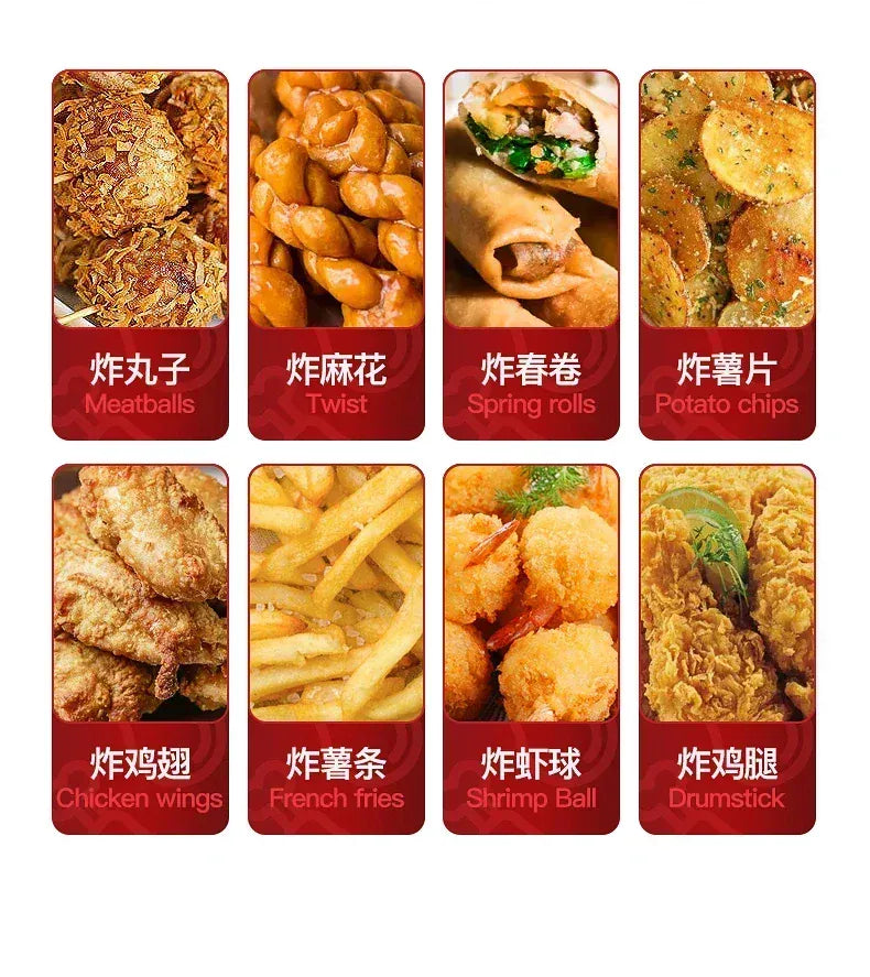 220V Fryer Electric Cookware for Kitchen Deep French Fries Commercial Fryers Frying Oil Cooker Timer Arfrai 10L Ar AF