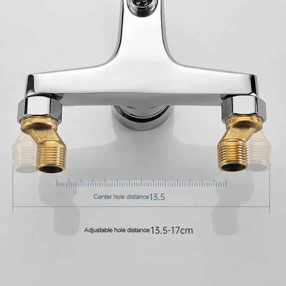Chrome Bathroom Faucet Bathtub Facuet Wall Mounting Cold and Hot Shower Faucet