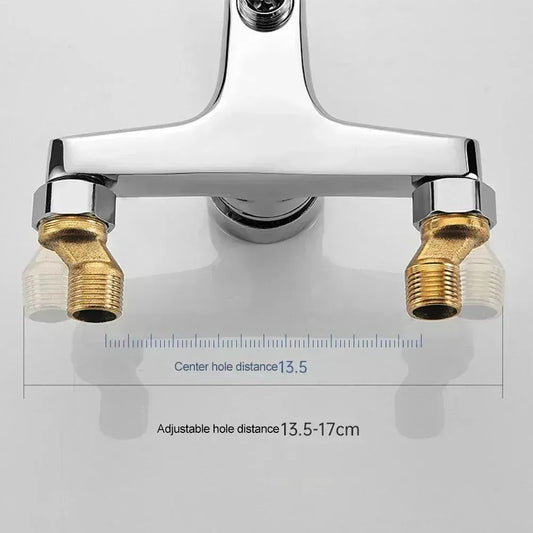 Chrome Bathroom Faucet Bathtub Facuet Wall Mounting Cold and Hot Shower Faucet