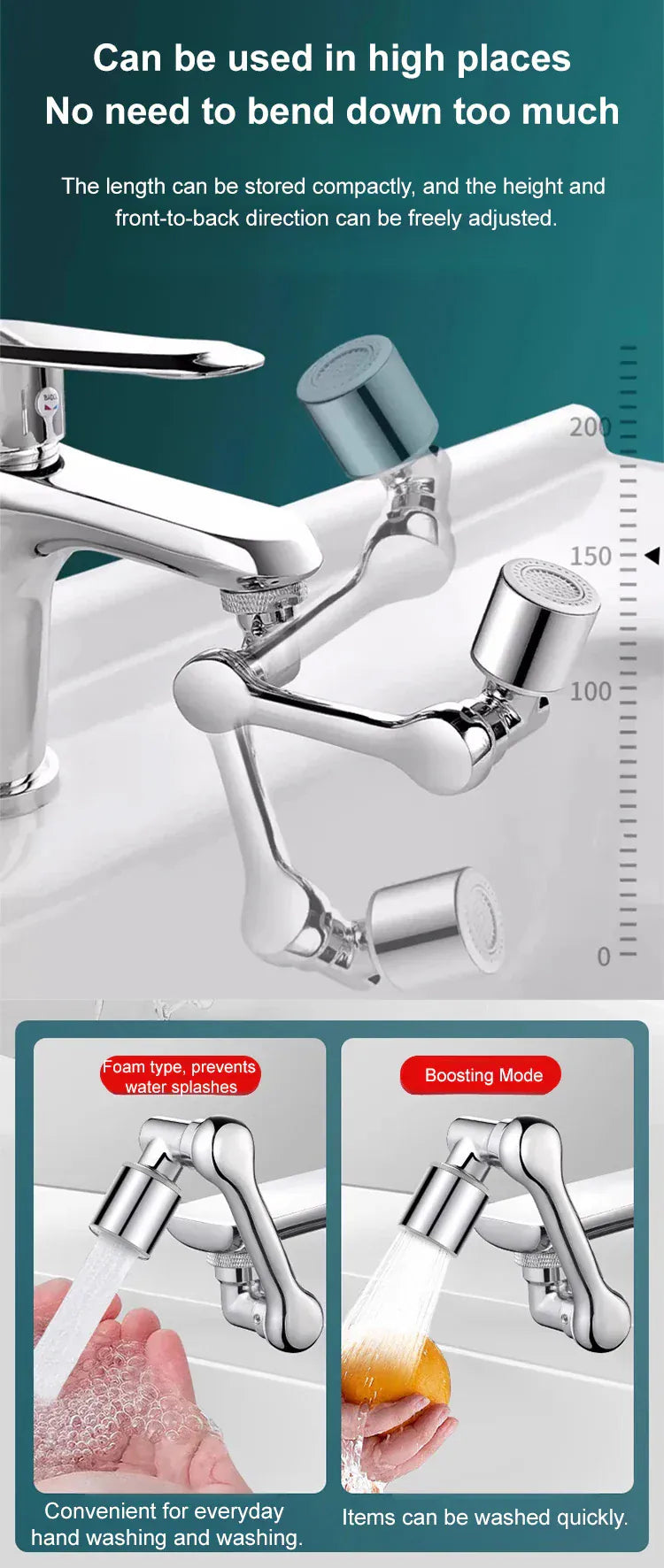 Spinning Faucet Faucet Emergency demand Easy to use Stainless steel Wide range of applications Splashproof faucet