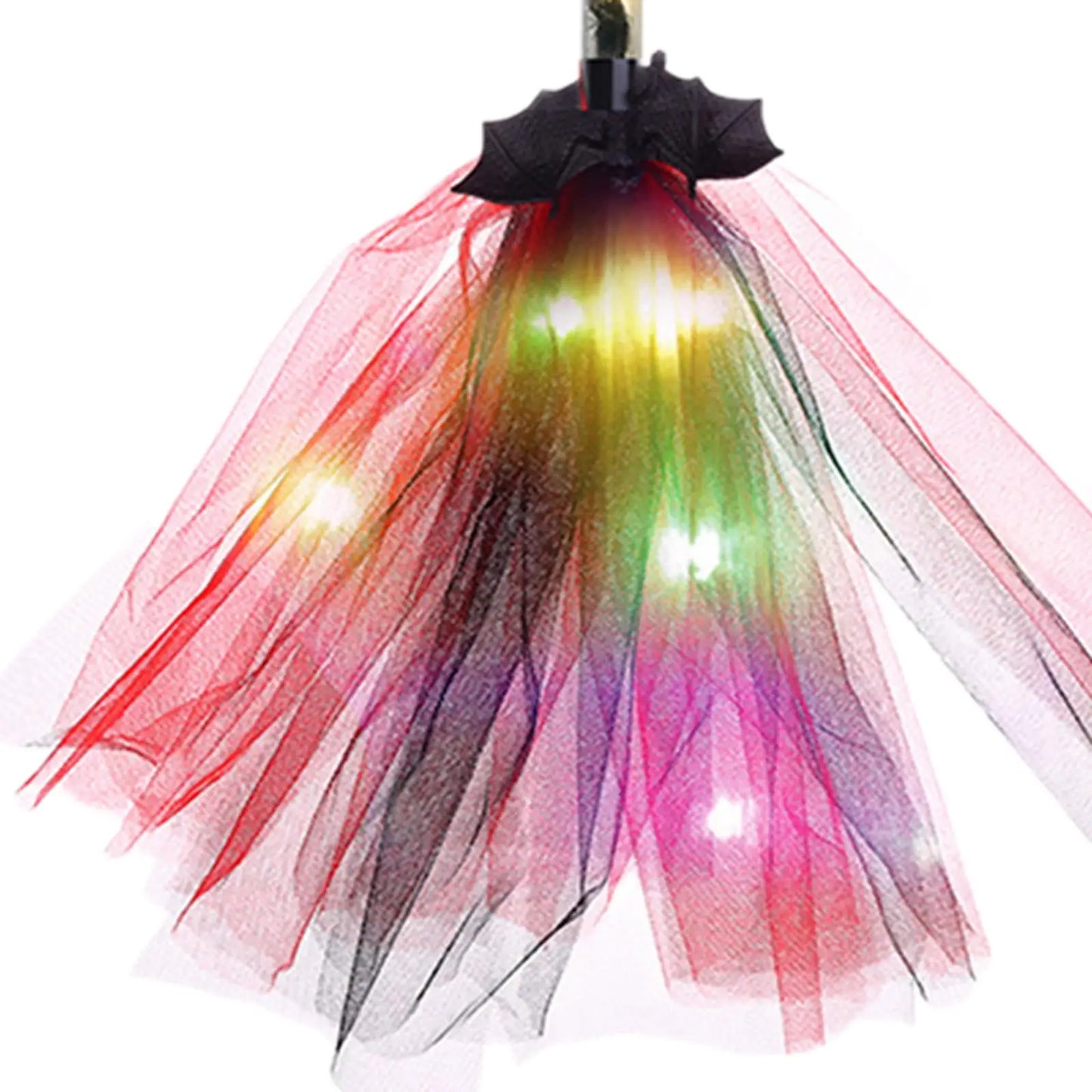 Enchanting LED Witch Broom – Magical Halloween Party Prop