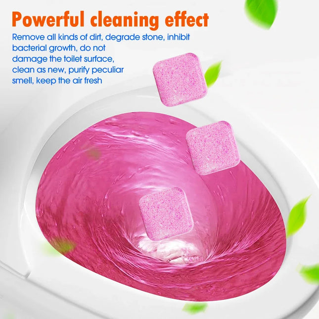 Lot de 5 ou 10 tablettes effervescentes pour le nettoyage automatique des toilettes - E-menage