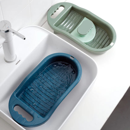 Multi-Purpose Laundry Scrub Board Mini Laundry Board For Hand Wash Clothes For Household Camping Underwear Socks Washboard - E-menage