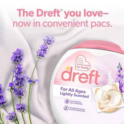 Hypoallergenic Baby Laundry Detergent Pacs XL 25 Count Sensitive Skin Light Lavender Scent Stain Removal Odor Fighter Gentle