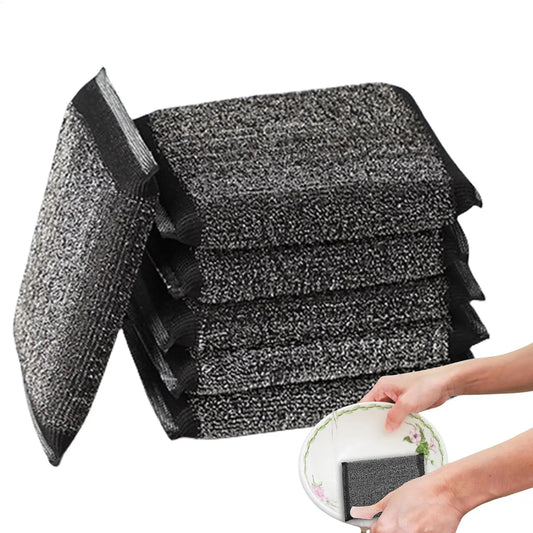 6pcs Scrub Sponges for Dishes Non-Scratch Washing Scrub Pads Reusable Dishwashing Scrub Sponge for Kitchen Household Cleaning