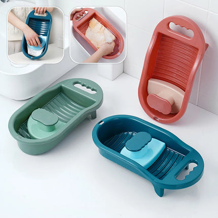 Multi-Purpose Laundry Scrub Board Mini Laundry Board For Hand Wash Clothes For Household Camping Underwear Socks Washboard - E-menage