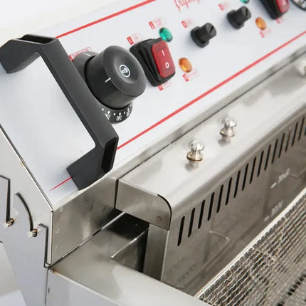 Friteuse électrique à double cuve, machine à frites et poulet frit, équipement de restauration en acier inoxydable, très demandé