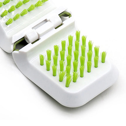 Brosse de nettoyage double face pliable en U