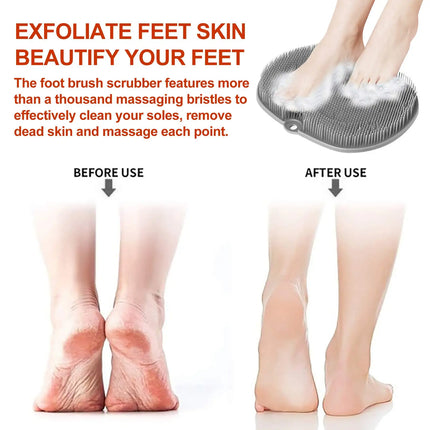 Éponge de bain exfoliante en silicone pour les pieds