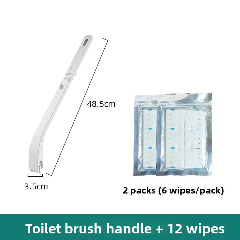 Disposable Toilet Bru with Built-In Cleaner Direct Fluable Head Household Personal Cleaning Tool Batoom Accories
