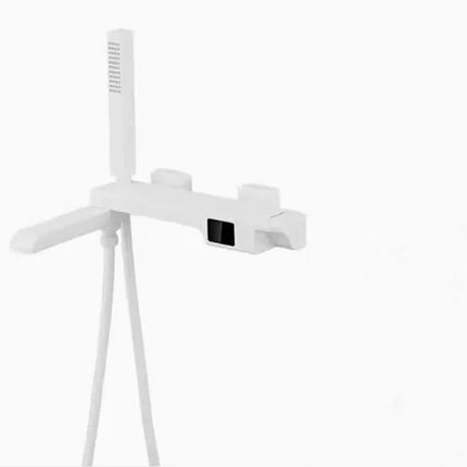 Robinet de baignoire en laiton, mitigeur de douche, robinet de salle de bain avec affichage numérique Crane et bec cascade.