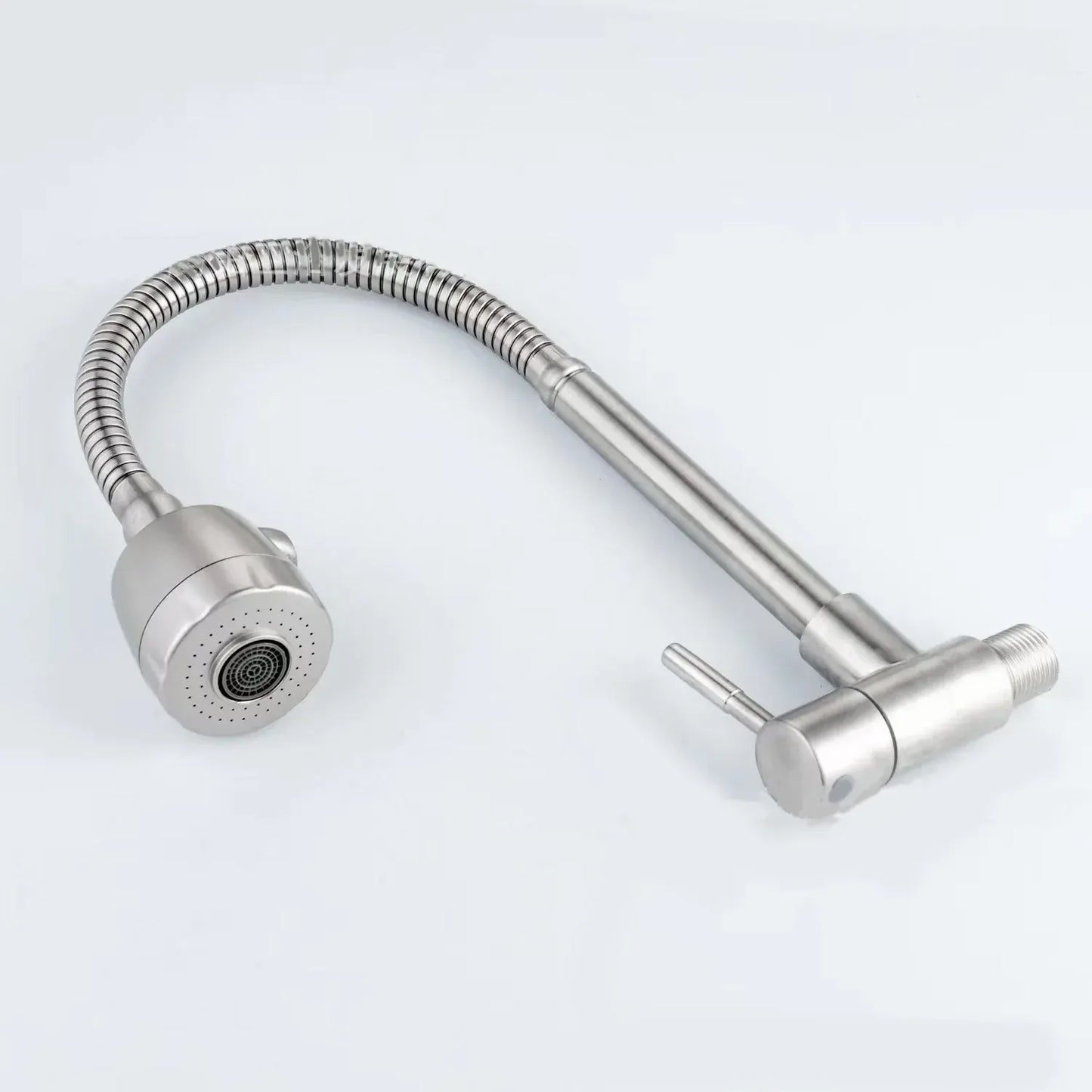 Kitchen Faucet Stainless Steel Wall Mounted Single Cold Water Faucet Lower Curve Faucet Wall Sink Water Tap Premium Quality