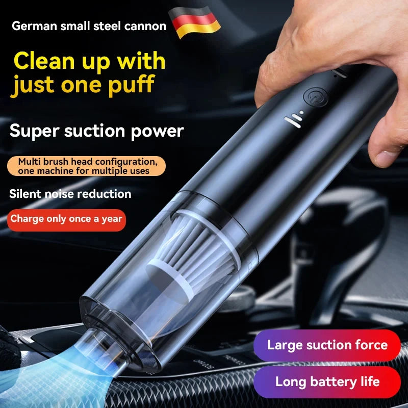 2025 New Wireless Car Vacuum Cleaner, 4-in-1 Handheld Portable Blower Wet&Dry Strong Suction for Home Car Cleaning Accessories
