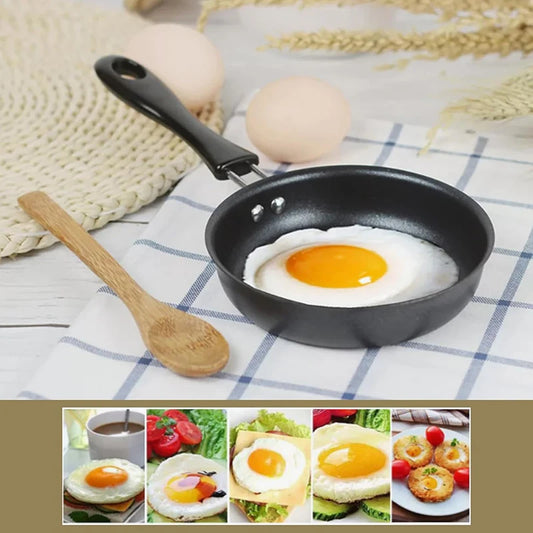 Mini Frying Pan Nonstick Small Frying Pan 12cm Portable Camping Cooking Omelet Pan for Gas Stove Induction Hob Kitchen Cookware