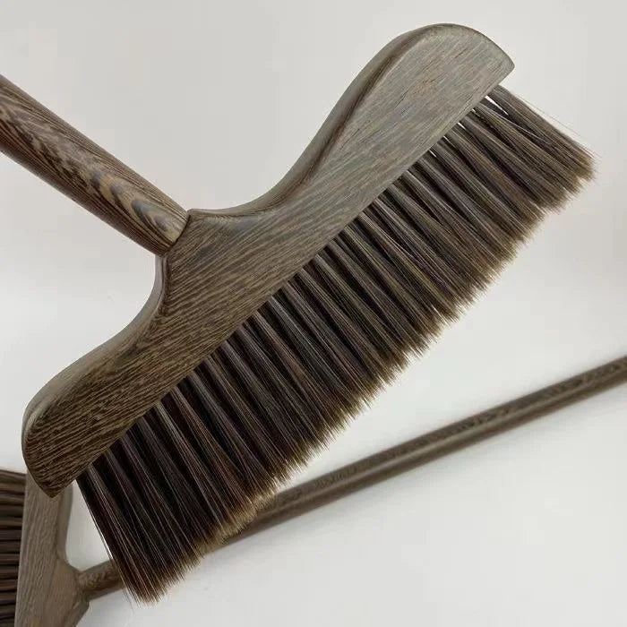 Collapsible Broom Angled Wood Handle Soft Thickened Wool Floor Sweeping Kitchen Cleaning Brush Broomsticks Indoor Outdoor