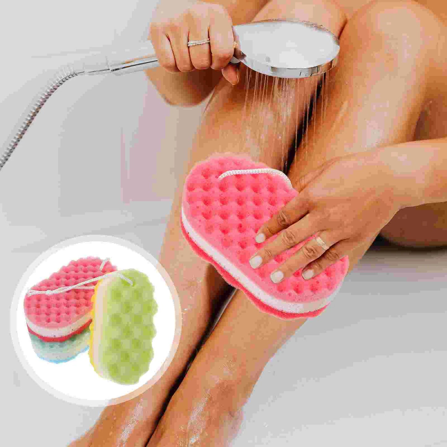 3 Pcs Oval Body Brush Child Bathtub Luffa Wipe Bathing Scrubbers Exfoliating Sponge
