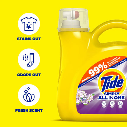 117 fl oz Liquid Laundry Detergent, Berry Blossom Scent for 89 Loads, HE Compatible & Stain Fighting