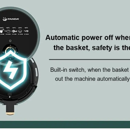 Friteuse à air chaud domestique sans huile et sans fumée, automatique, grande capacité, intelligente et multifonctionnelle