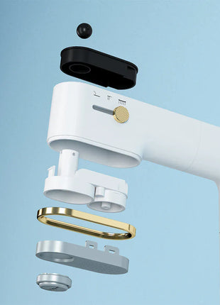 VGX Multifunctional Bathroom Faucets Pull Out Basin Mixer Sink Faucet Gourmet LED Temperature Tap 360° Tapware Crane Brass White