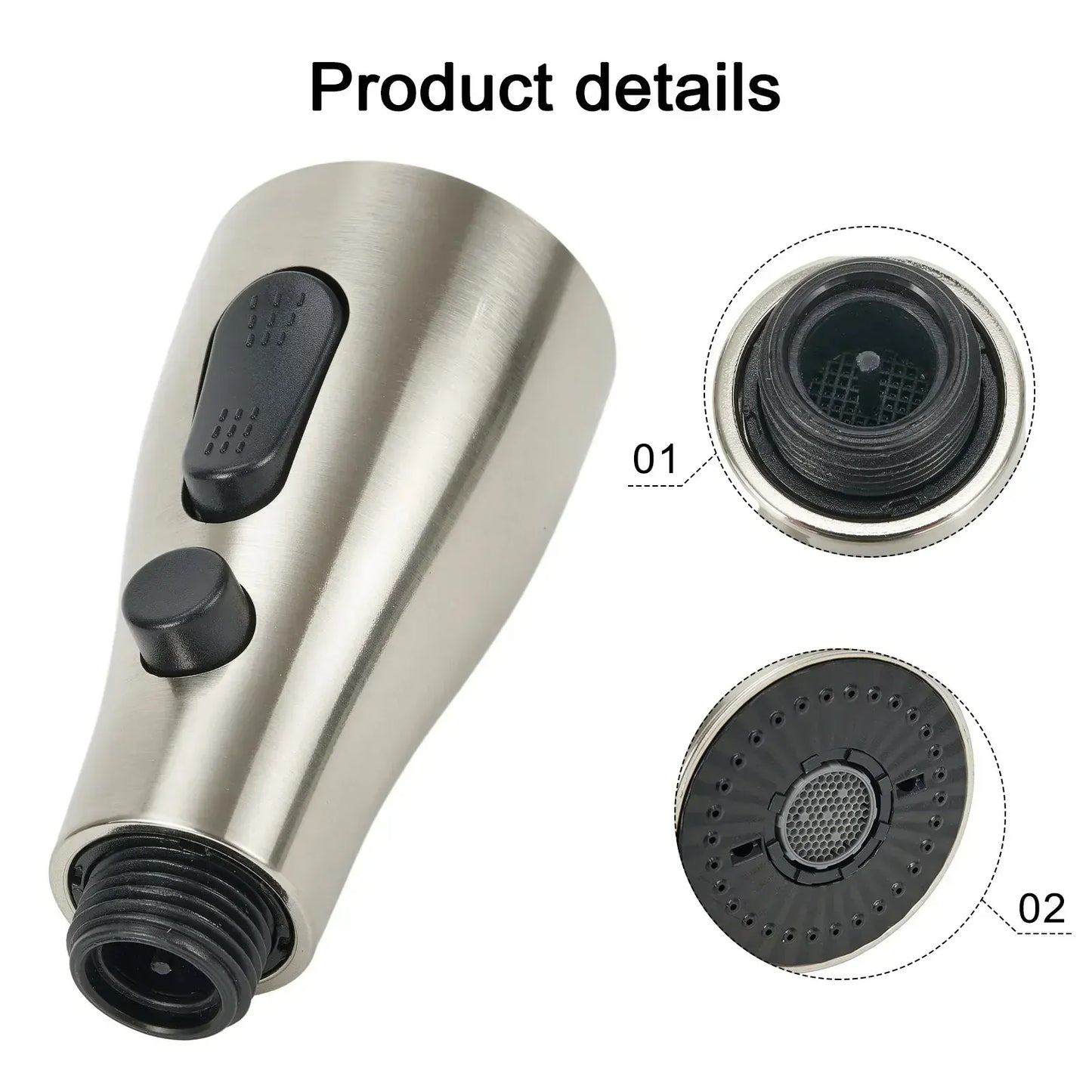 1/2PCS Kitchen Faucet Extender Sprayer Nozzle 3 Modes ABS Water Saving Bathroom Basin Sink Shower Spray Head for 1/2" Connection