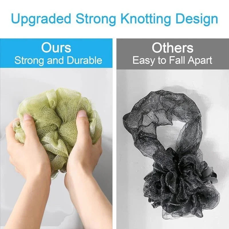 1 pc Large Bath Ball Rich Bubble Bath Towel Scrubber Body Cleaning Mesh Shower Wash Sponge Bathroom Accessories