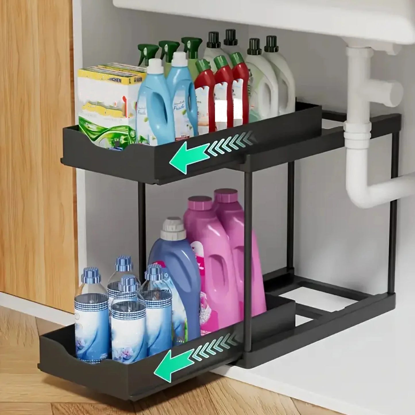 Tier Sliding Storage Shelf – Instant Space Saving
