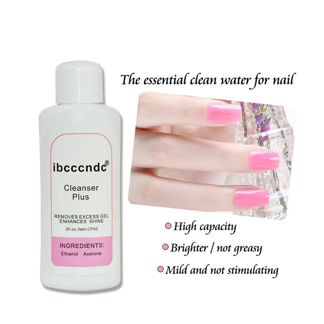 1 Nettoyant liquide 60 ml pour enlever les résidus de vernis gel et vernis à ongles