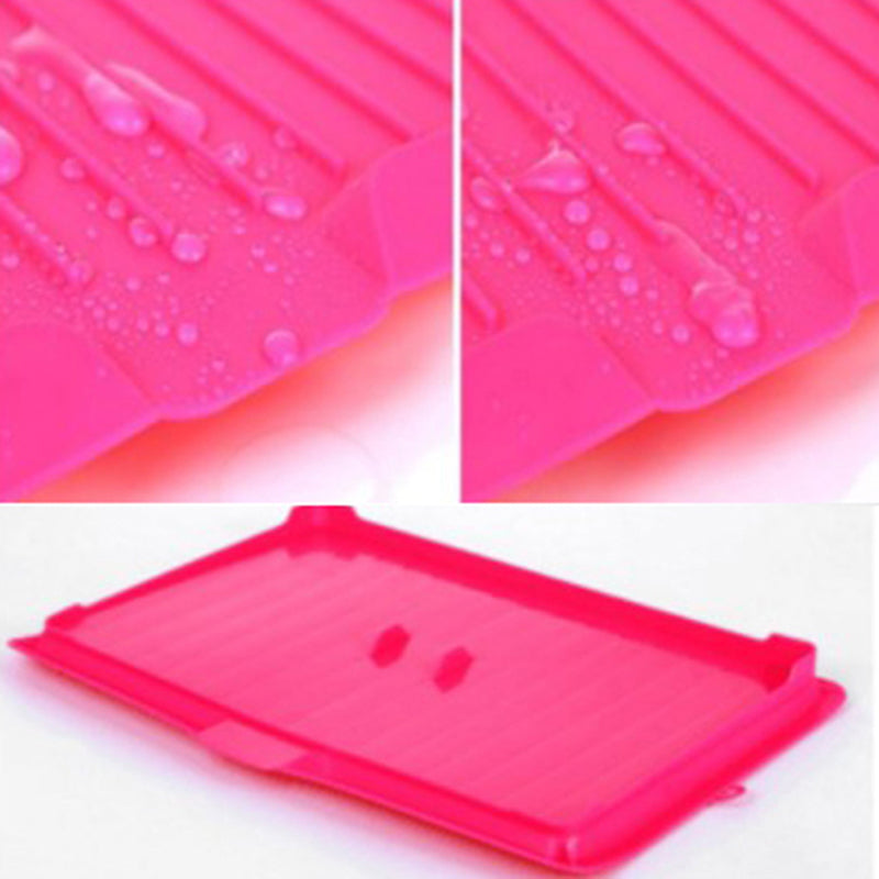Drainer Tray Large Sink Drying Rack Worktop Organizer Drying Rack Drain Rack Kitchen Silicone Dish for Kitchen Dishes Tableware