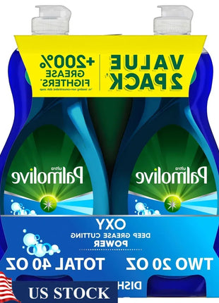 Ultra Oxy Liquide Vaisselle Puissant – Lot de 2 | 200 % Plus Efficace Contre la Graisse , Doux pour les Mains ,Sans Produits Chimiques