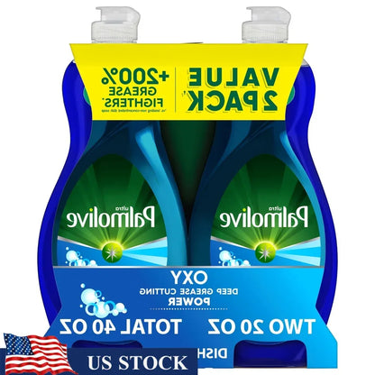 Ultra Oxy Liquide Vaisselle Puissant – Lot de 2 | 200 % Plus Efficace Contre la Graisse , Doux pour les Mains ,Sans Produits Chimiques