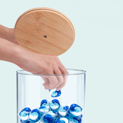 Conteneur de lessive en poudre acrylique grande capacité - E-menage