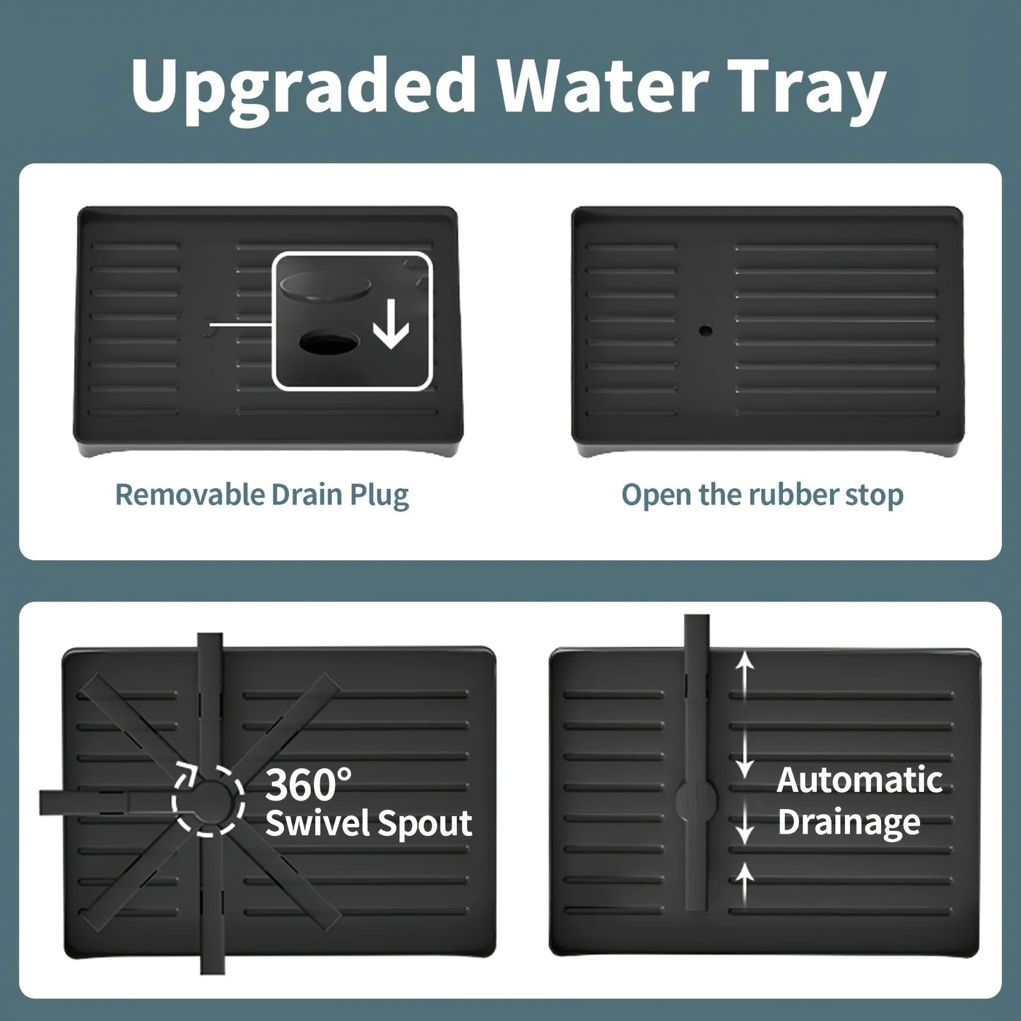 Dish Drying Rack, 2 Tier Large Dish Drying Rack for Kitchen Counter with Drainboard Stainless Steel Dish Drainer for Dish&Cup