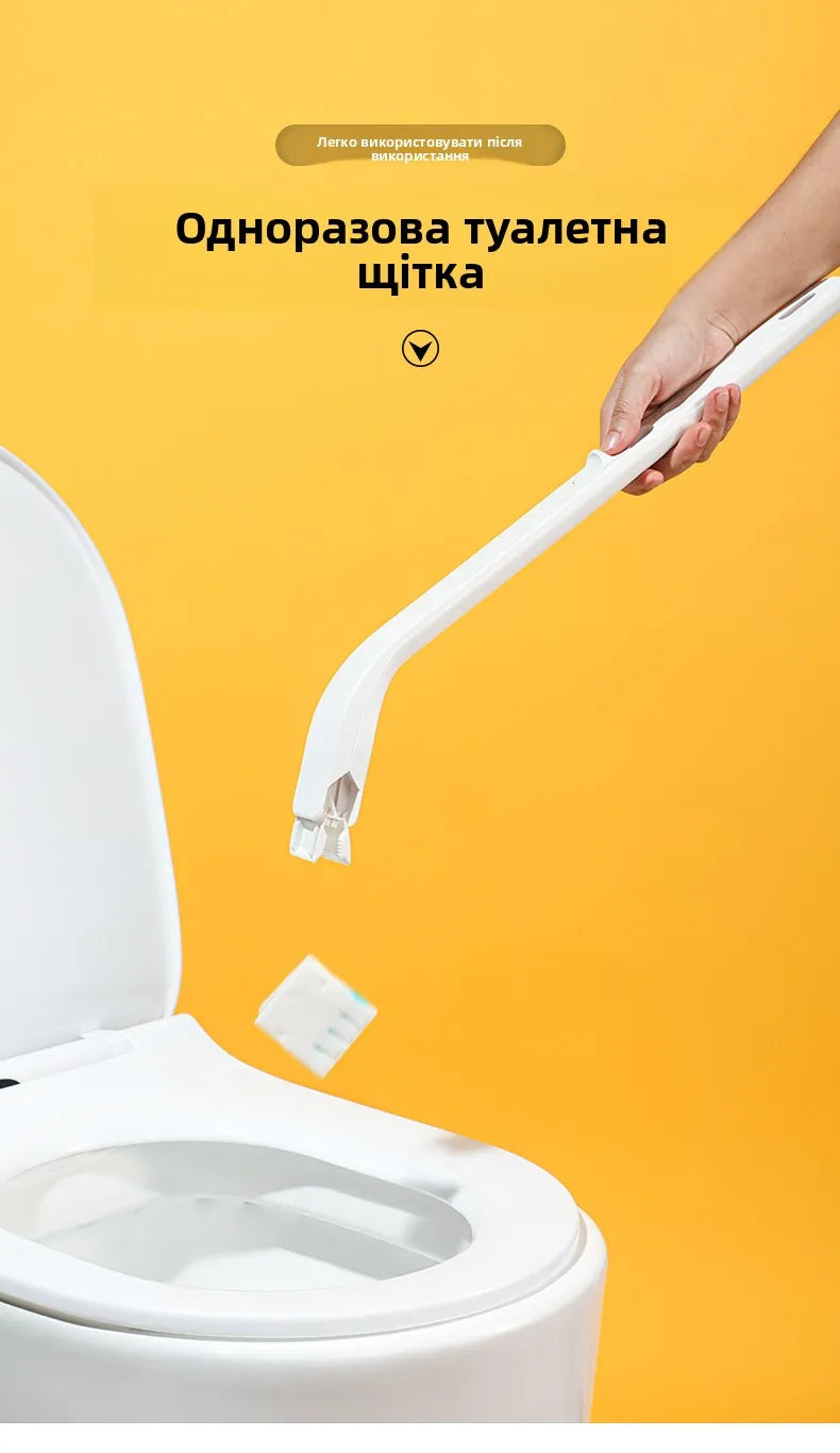 Disposable Toilet Bru with Built-In Cleaner Direct Fluable Head Household Personal Cleaning Tool Batoom Accories