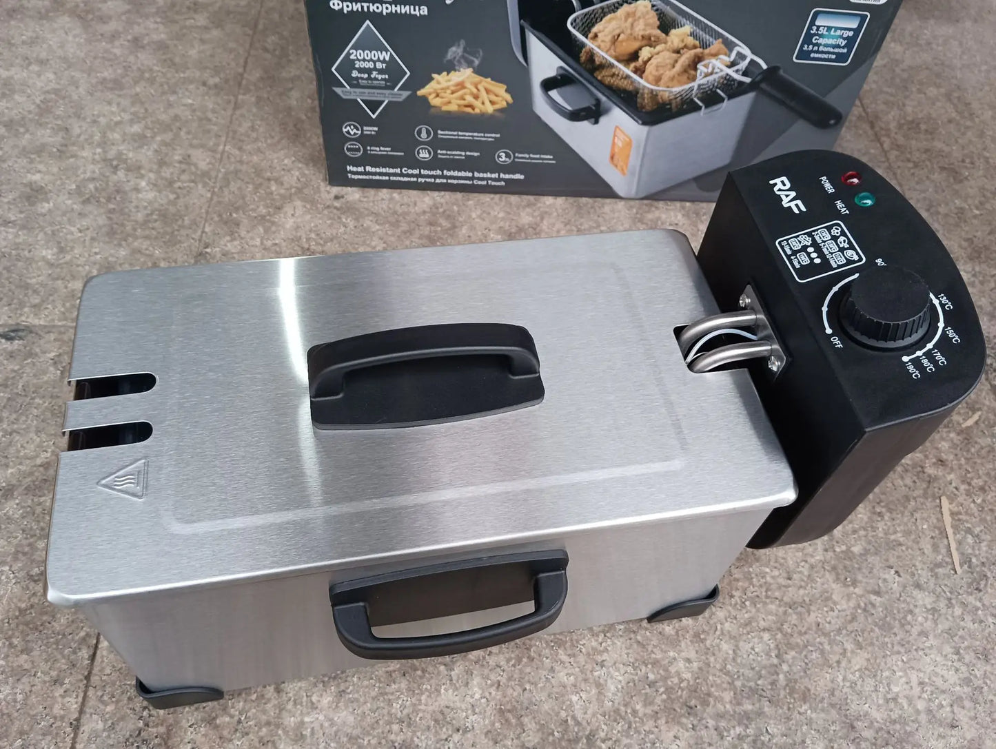 110V220V Electric Deep Fryer 2.5L French Frie Machine Oil Hot Pot Fried Chicken Grill Adjustable Thermostat Oven