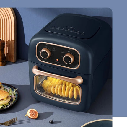 Visual Air Fryer Oven, 1500W Oil-Free Electric Cooker with Non-Stick Basket & Independent Knobs, Even Heating for Roast【7L】