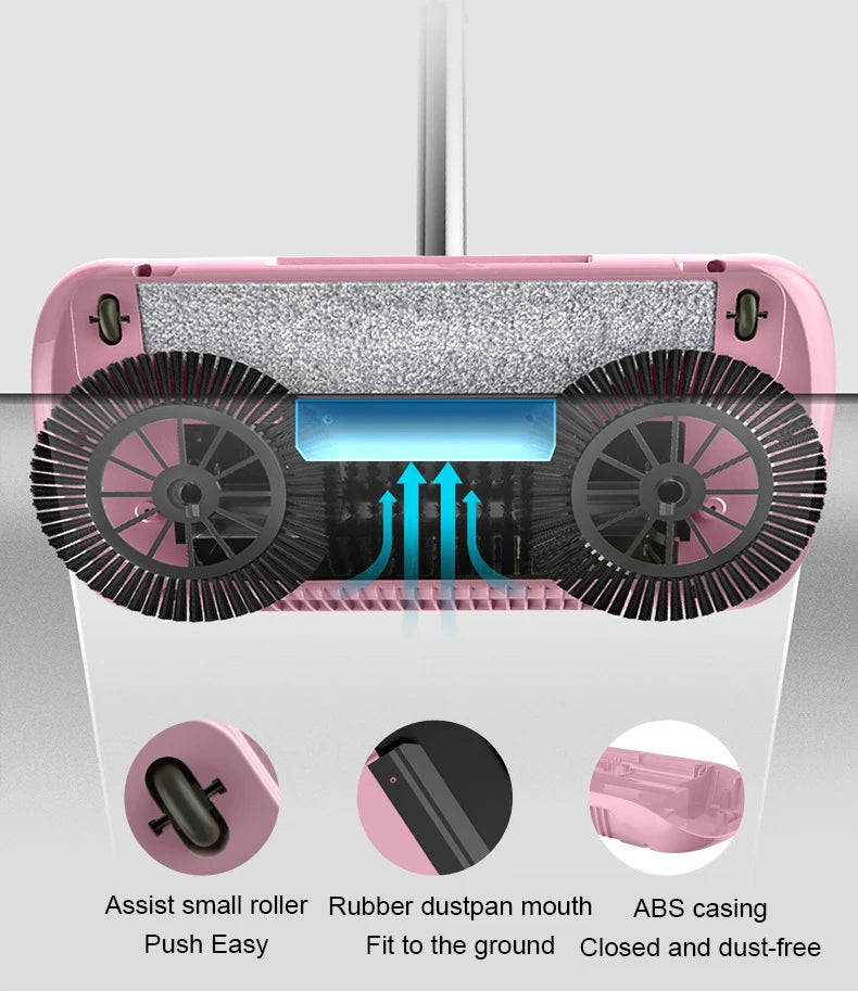 Combination of broom and mop Hand push type scoop Household broom and dustpan set Floor magic broom home cleaning Tools Sweeper