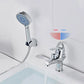 Basin Faucet Set Bathroom Bathtub Shower Faucet with Handheld Shower Head Toilet Hot Cold Water Mixing Valve Nozzle Deck Mounted