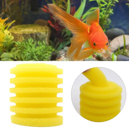 Éponge filtrante ronde jaune pour aquarium - E-menage