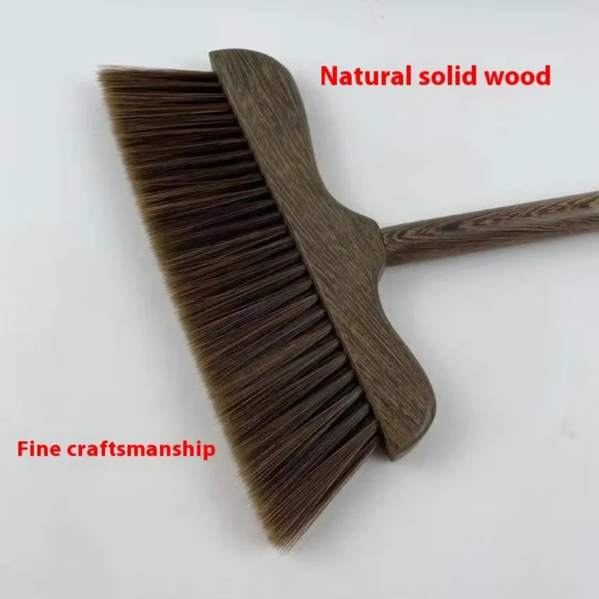 Collapsible Broom Angled Wood Handle Soft Thickened Wool Floor Sweeping Kitchen Cleaning Brush Broomsticks Indoor Outdoor