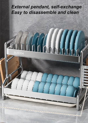 Dish Drainer Kitchen Storage Organization Stainless Steels Drainer Kitchen Dishes Kitchenware Tableware Drainer Board Rack