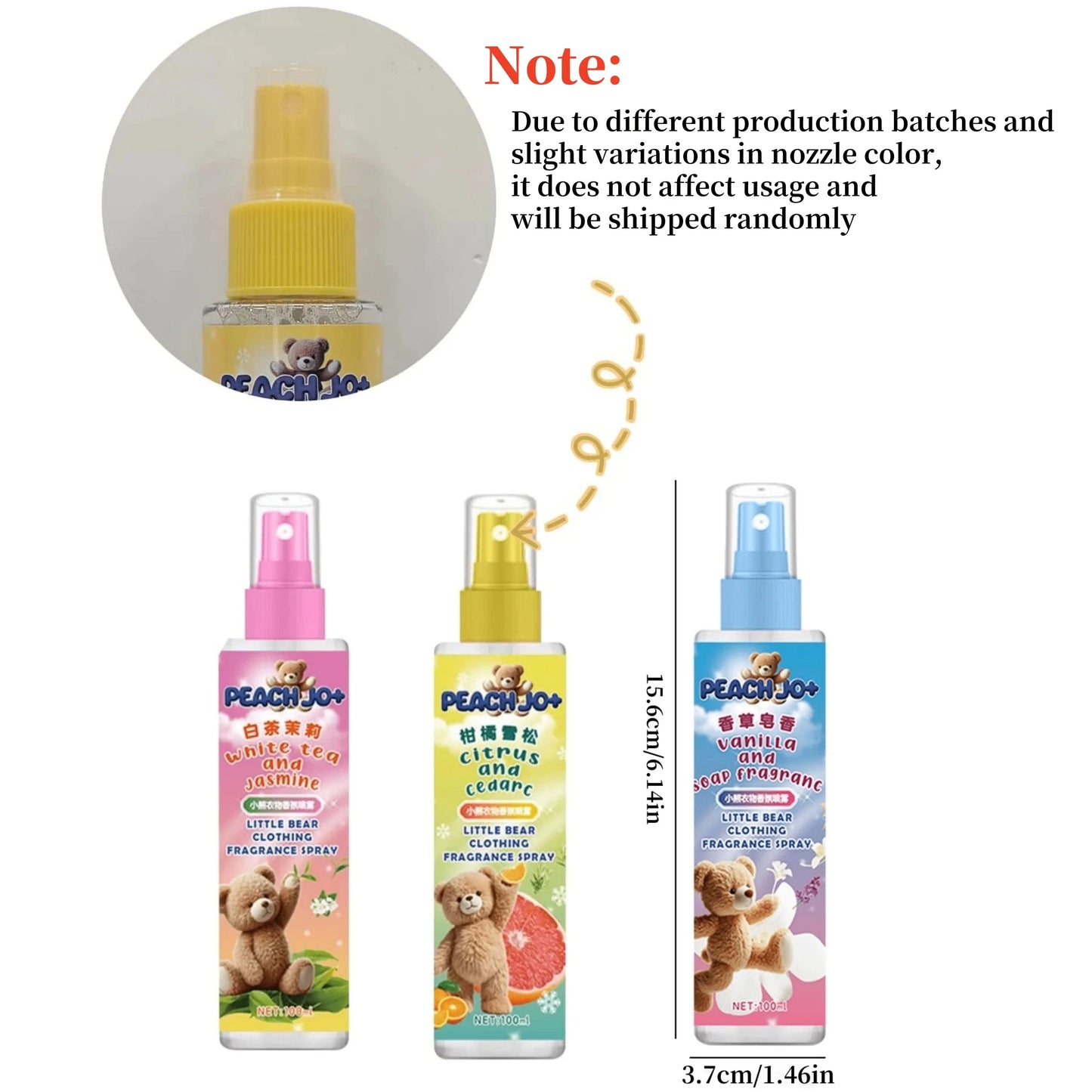 1/3Pcs Clothing Fragrance Sprays Natural High Grade Aromatherapy Spray White Tea Vanilla Soap Scented Home Cabinet Air Freshener